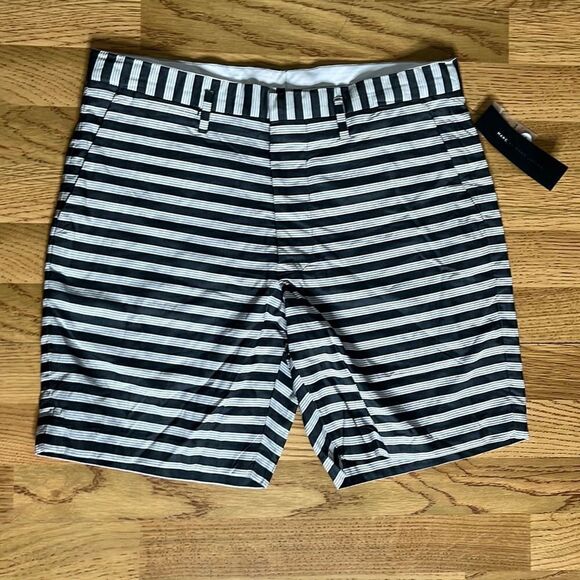Marc by Marc Jacobs Mens Shorts Stripes Print Flat Front Multi Ink Size 30 - Picture 1 of 10